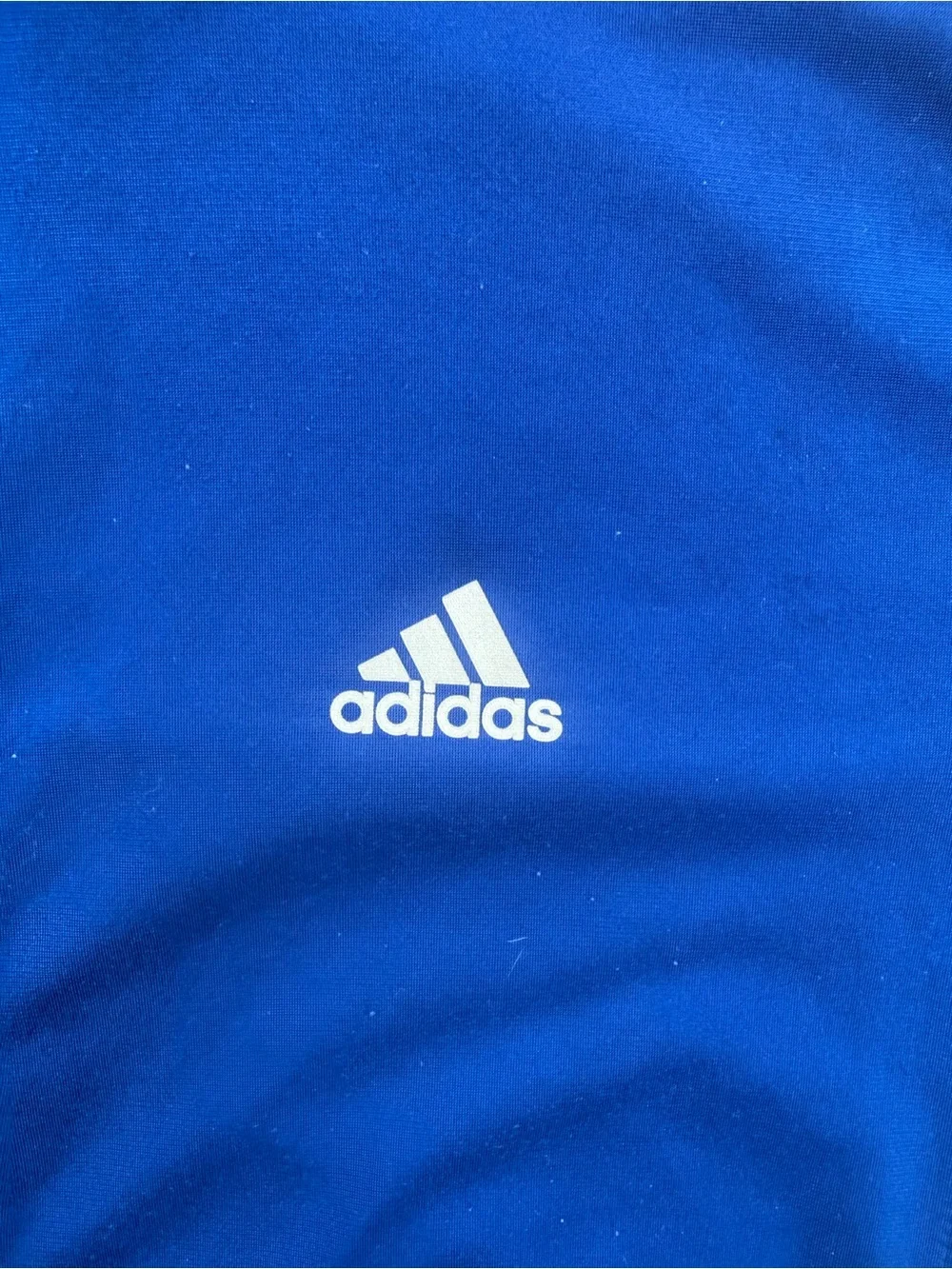 adidas Royal Blue Full-Zip Track Jacket with Black Stripes